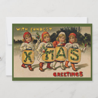 With Fondest Xmas Greetings Holiday Card