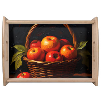 with fruit bowl serving tray