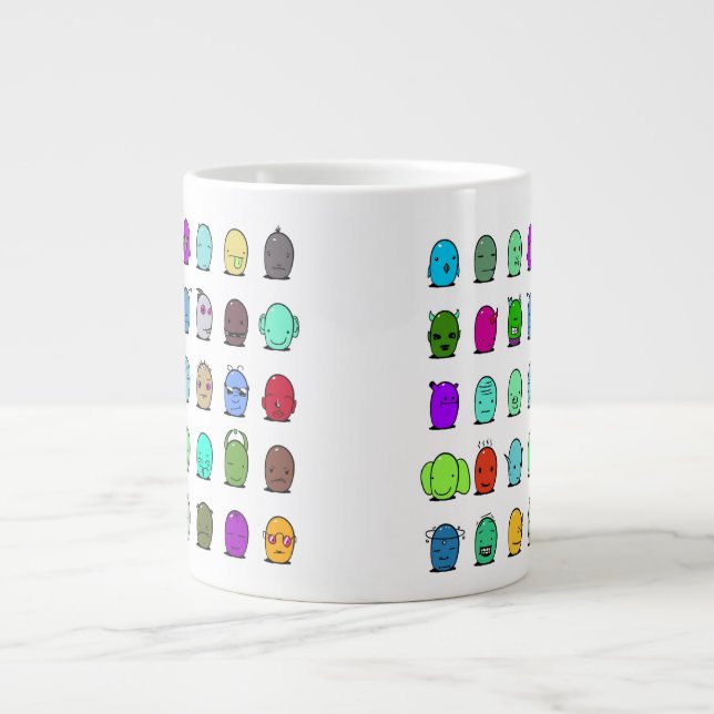 With funny aliens giant coffee mug (Front)