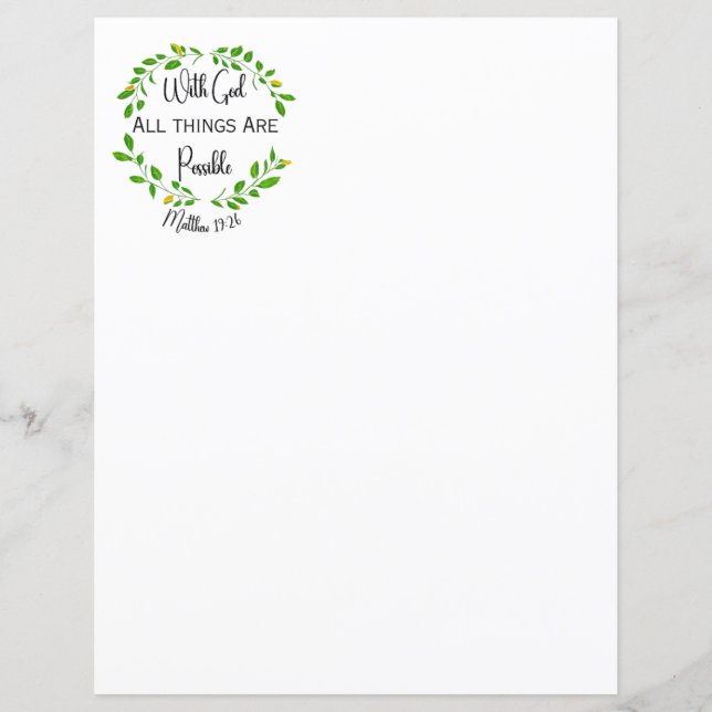 With God All Things are Possible (Front)