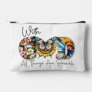 With god all things are possible accessory pouch