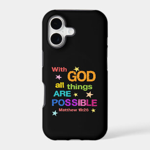 With God all things are Possible Bible Verse iPhone 17 Case