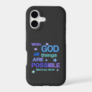 With God all things are Possible Bible Verse iPhone 17 Case