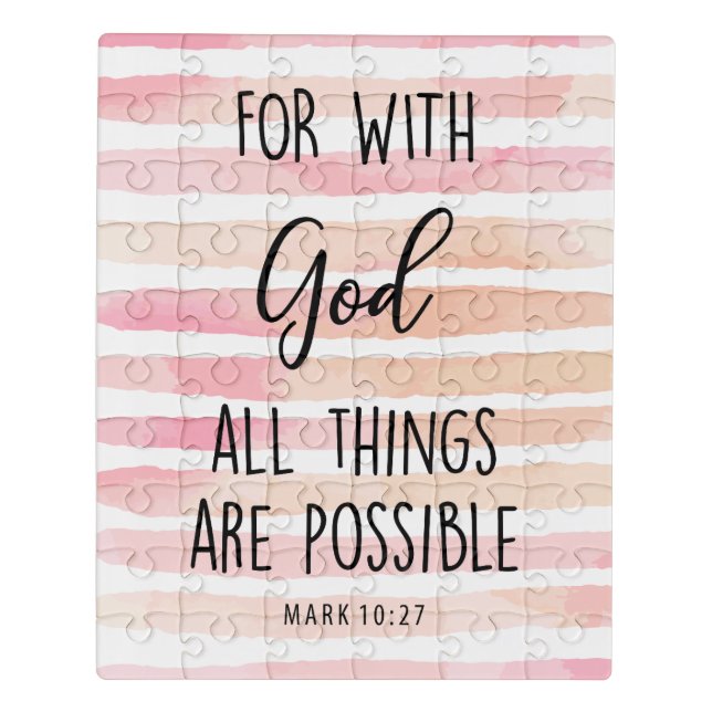 with God all things are possible bible verse Jigsaw Puzzle (Puzzle Vertical)