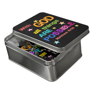 With God all things are Possible Bible Verse Jigsaw Puzzle