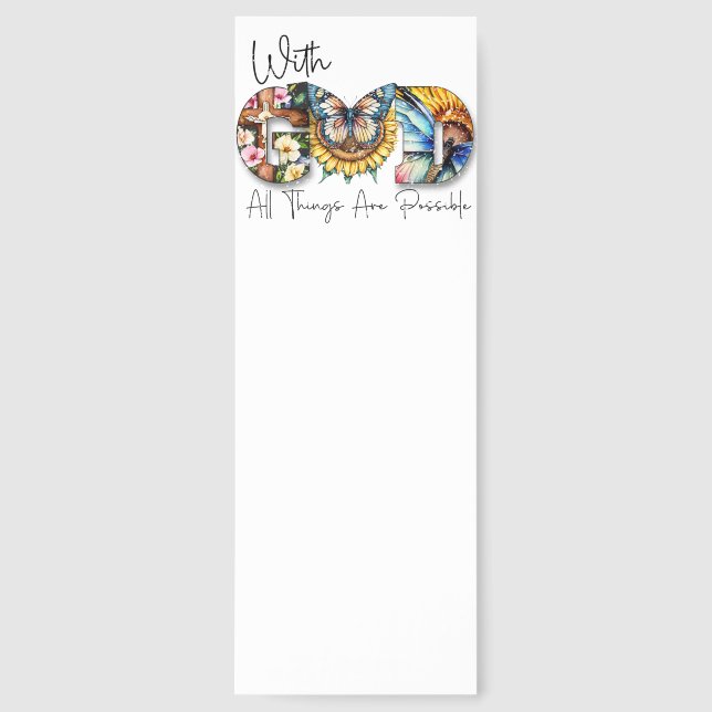 With God All Things Are Possible Bookmarks (Front)