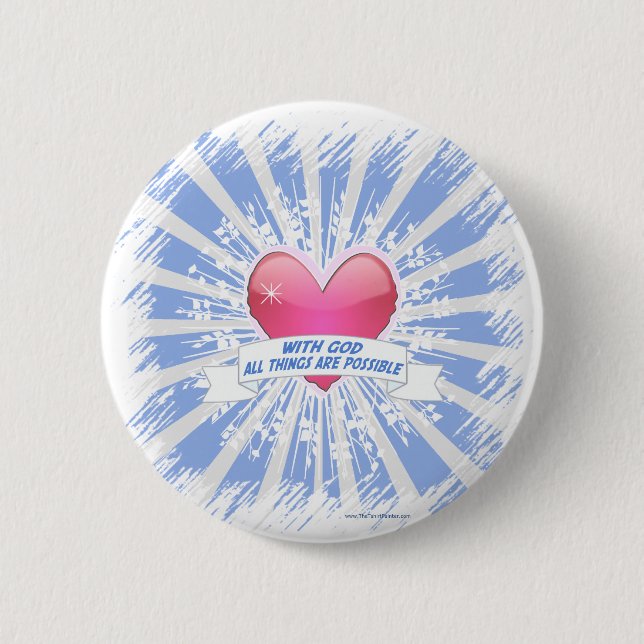 With God All Things are Possible Button (Front)