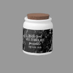 With God all things are Possible Christian Bible Candy Jar