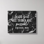 With God all things are Possible Christian Bible Canvas Print