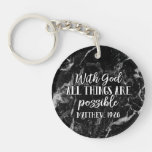 With God all things are Possible Christian Bible Keychain