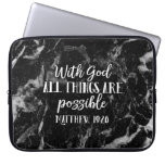 With God all things are Possible Christian Bible Laptop Sleeve