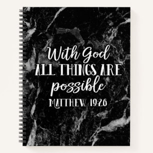 With God all things are Possible Christian Bible Notebook