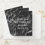 With God all things are Possible Christian Bible Pocket Folder