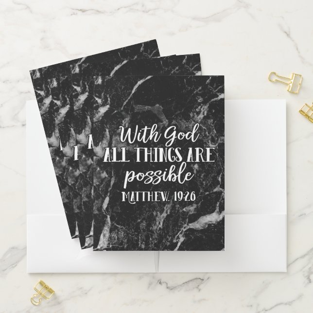 With God all things are Possible Christian Bible Pocket Folder (In Situ)