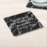 With God all things are Possible Christian Bible Square Paper Coaster