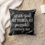 With God all things are Possible Christian Bible Throw Pillow