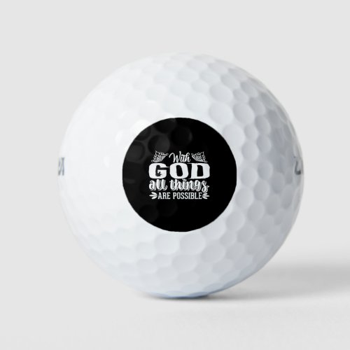 With God All Things Are Possible_christian_cute Golf Balls