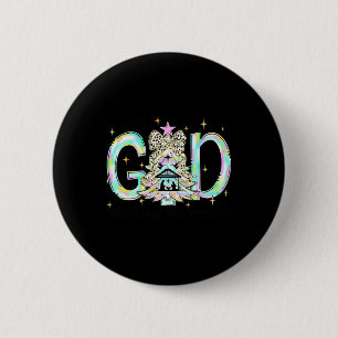 With God All Things Are Possible Christmas Nativit Button