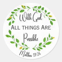 With God All Things are Possible