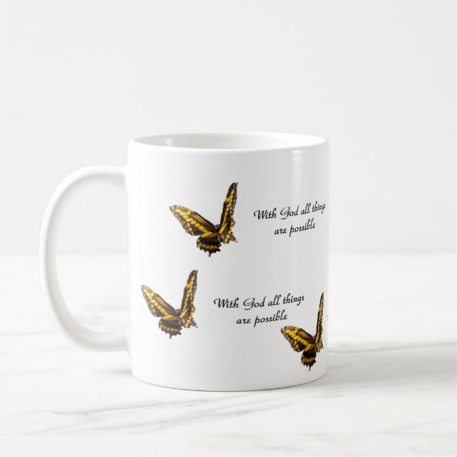 With  God All Things Are Possible Coffee Mug (Left)