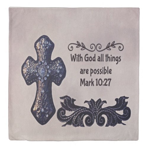 With God All Things are Possible Duvet Cover