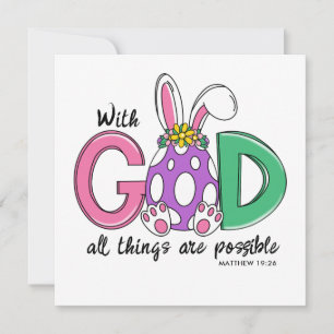 With God All Things Are Possible Easter Card
