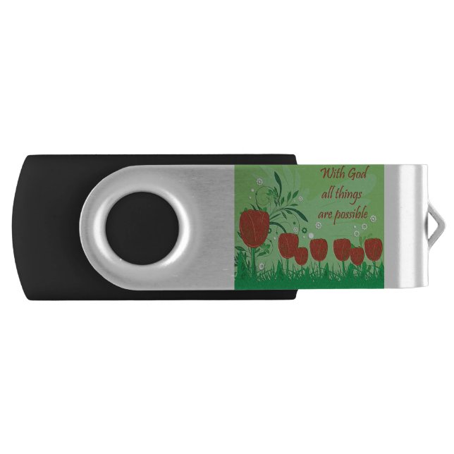 With God All Things Are Possible Flash Drive (Front)
