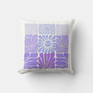 With God All Things Are Possible, Floral Aesthetic Throw Pillow