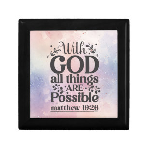 With God All Things Are Possible Gift Box