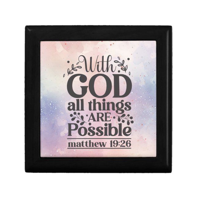 With God All Things Are Possible Gift Box (Front)