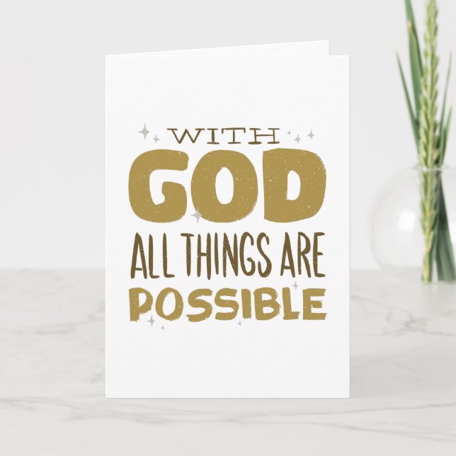 With God all things are Possible Gift Card (Front)