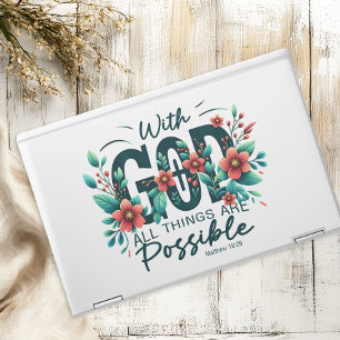 With God All Things Are Possible HP Laptop Skin