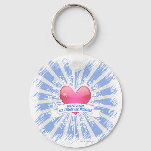 With God All Things are Possible Keychain