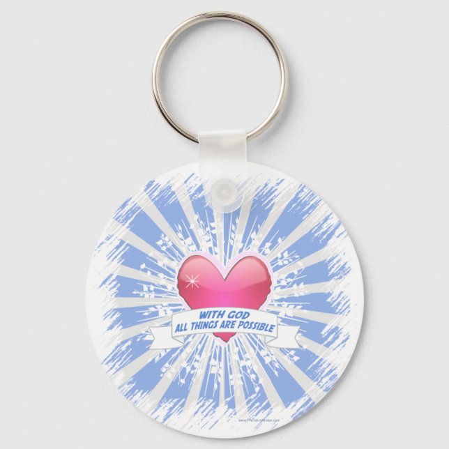 With God All Things are Possible Keychain (Front)