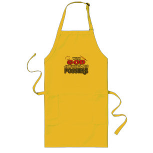 With God All Things are Possible Long Apron