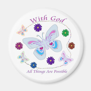 With God All Things are possible Magnet