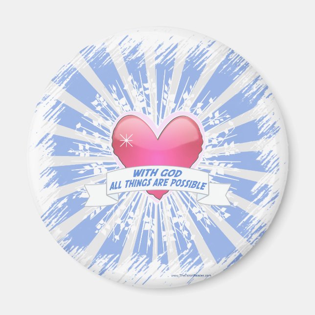With God All Things are Possible Magnet (Front)