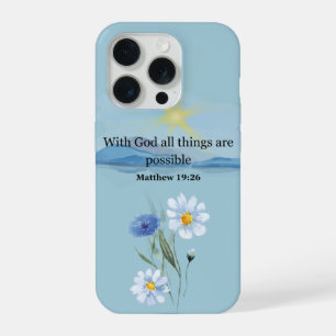 With God All Things Are Possible – Matthew 19:26 C iPhone 15 Pro Case
