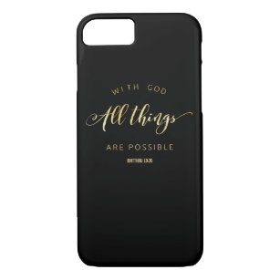 With God All Things are Possible Matthew 19:26 iPhone 8/7 Case