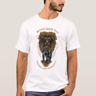 With God All Things Are Possible Matthew 19:26 Fai T-Shirt