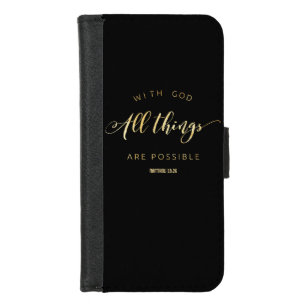 With God All Things are Possible Matthew 19:26 iPhone 8/7 Wallet Case