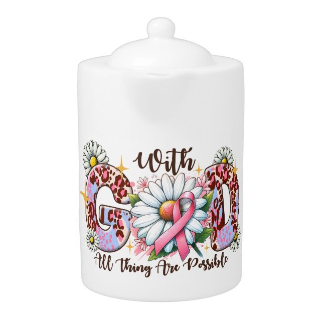 With God All Things Are Possible Teapot (Front)