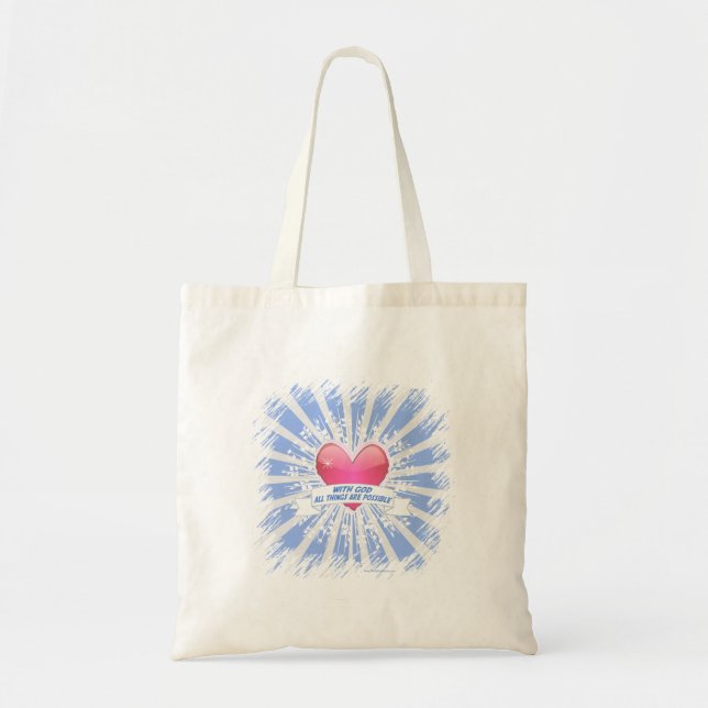 With God All Things are Possible Tote Bag (Front)