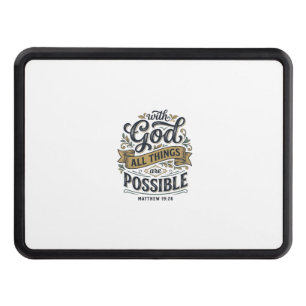 With God All Things Are Possible Vintage Christian Hitch Cover