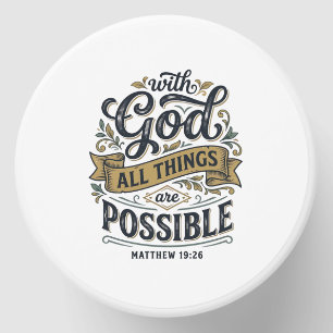With God All Things Are Possible Vintage Christian Mini Candle Favors