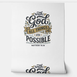 With God All Things Are Possible Vintage Christian Wallpaper