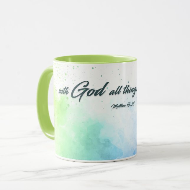 With God All Things Possible Coffee Mug (Front Left)