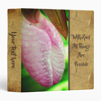 With God All Things Possible Inspirational 3 Ring Binder