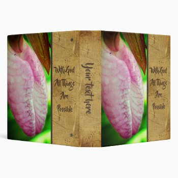 With God All Things Possible Inspirational  3 Ring Binder by SmilinEyesTreasures at Zazzle