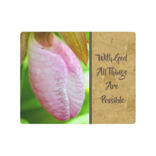 With God All Things Possible Inspirational Metal Print